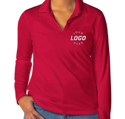 Nike Women's Dri-FIT Micro Pique Long Sleeve Performance Polo